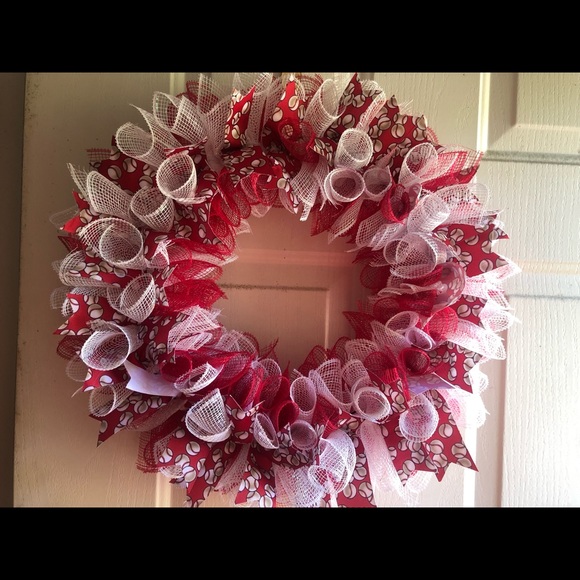 Baseball theme wreath - Picture 1 of 7